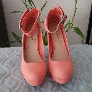 6 inch coral heels.